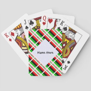African American Diaspora Flag Tiled Personalized Poker Cards