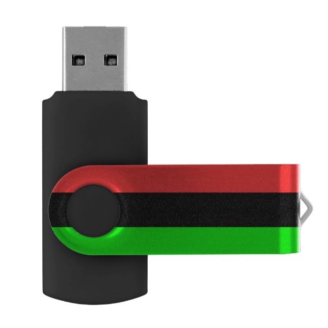 African American Diaspora Flag  USB Flash Drive (Opened)