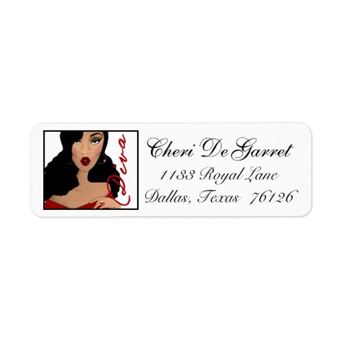 African American Diva Address Labels