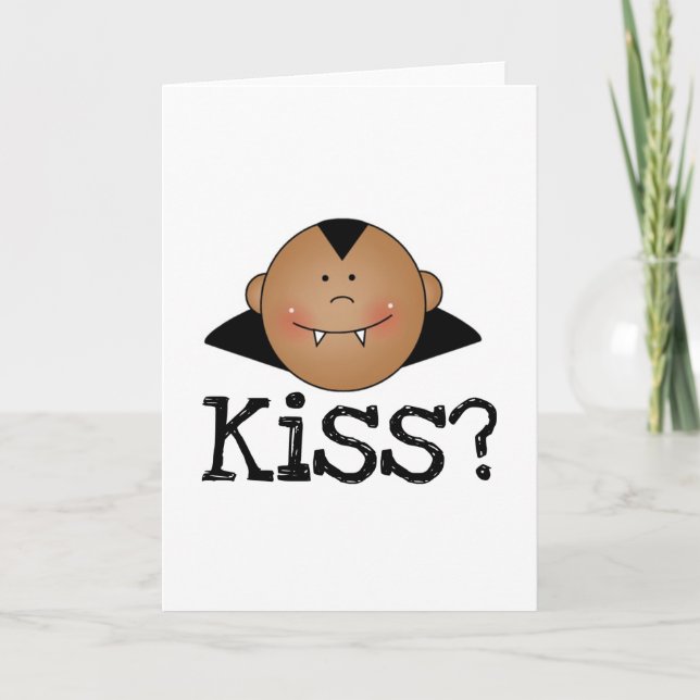 African American Dracula Kiss Card (Front)