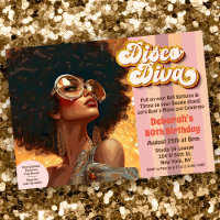 African American Ethnic Disco 70s Invitation