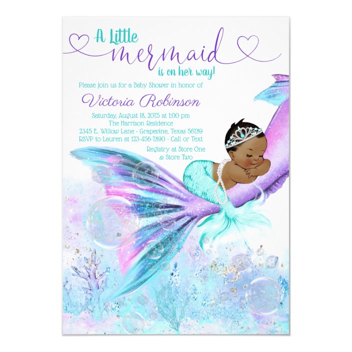 African American Princess Baby Shower Invitations Zazzle Com