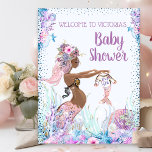 African American Ethnic Mermaid Baby Shower Signs at Zazzle