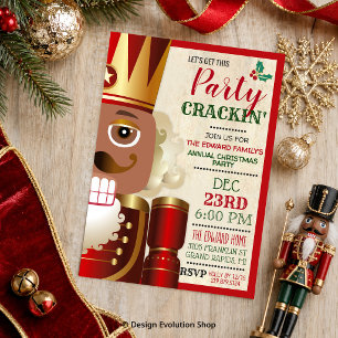 African American Ethnic Nutcracker Holiday Invitation