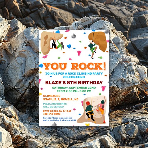 African American Ethnic Rock Climbing Invitation