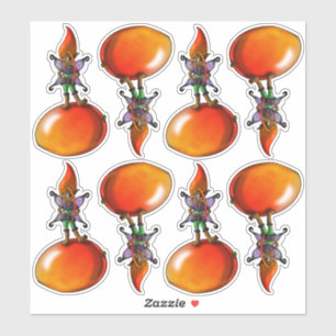 African American Fairies and Fruit Sticker