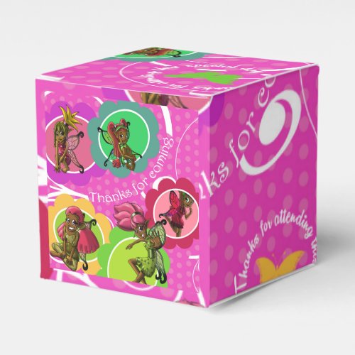 African American Fairies Birthday Favor Boxes