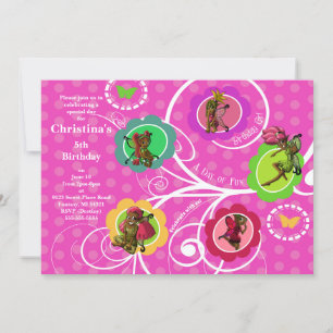 African American Fairies Birthday Party Invitation