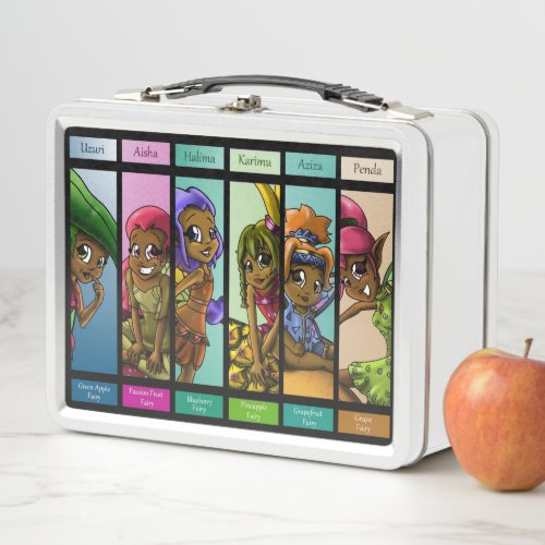 African American Fairies Metal Lunch Box