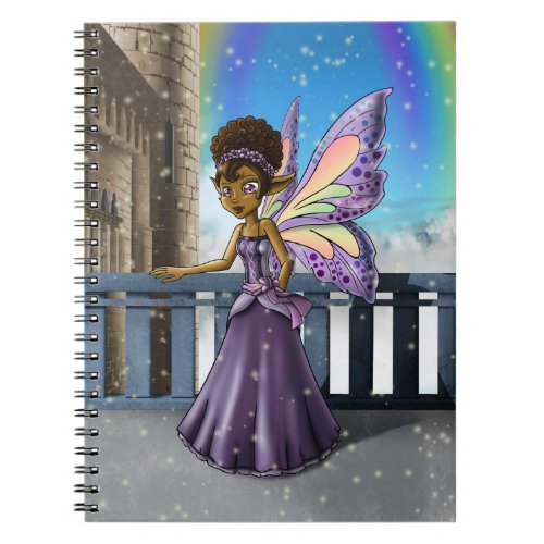 African American Fairy and Castle Notebook