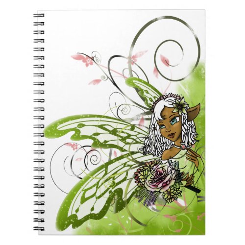 African American Fairy and Floral Notebook