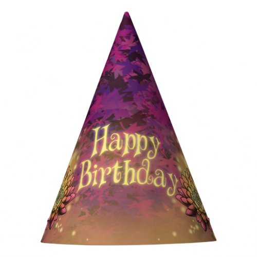 African American Fairy and Water Lilies Birthday Party Hat