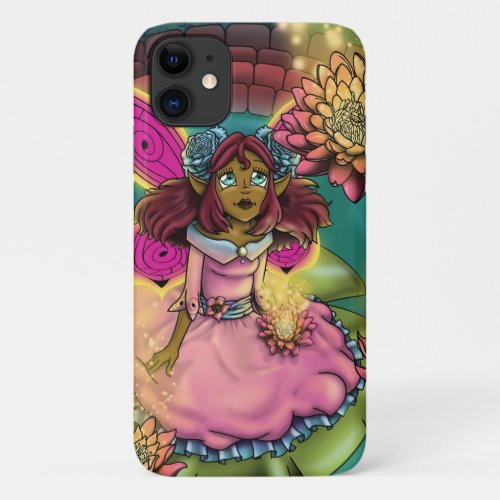 African American Fairy and Water Lilies iPhone 11 Case
