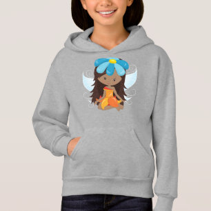 African American Fairy, Forest Fairy, Flowers Hoodie