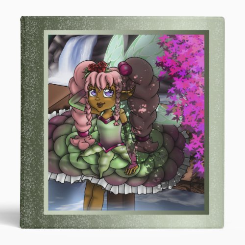 African American Fairy Girl 3 Ring Binder