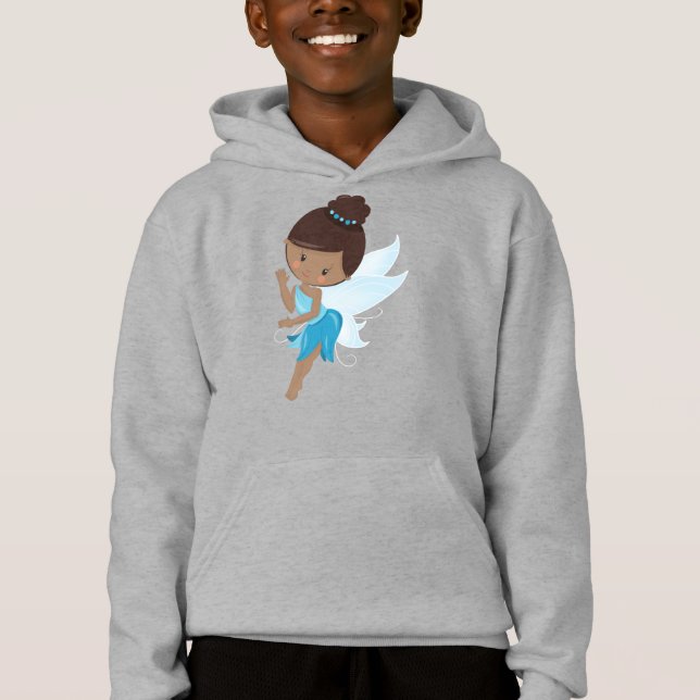 African American Fairy, Magic Fairy, Forest Fairy Hoodie (Front)