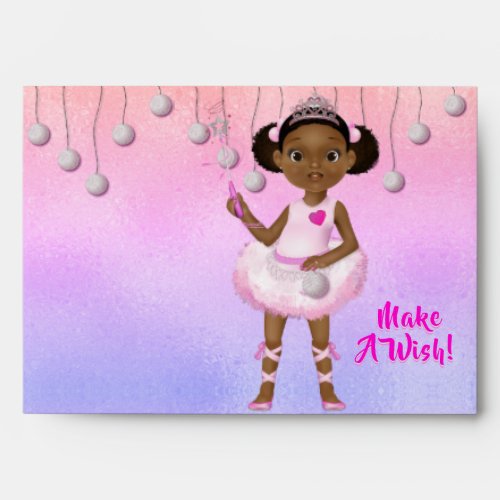 African American Fairy Princess Ballerina Envelope