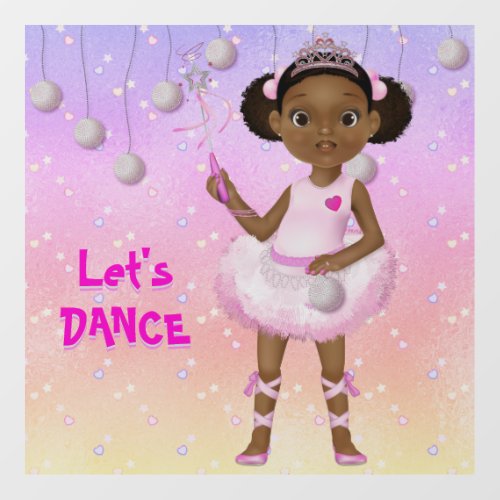 African American Fairy Princess Ballerina Floor Decals