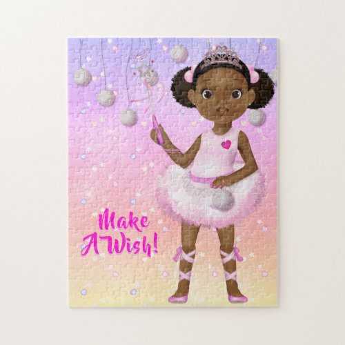 African American Fairy Princess Ballerina Jigsaw Puzzle