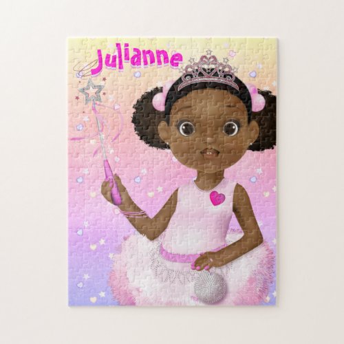 African American Fairy Princess Ballerina Jigsaw Puzzle