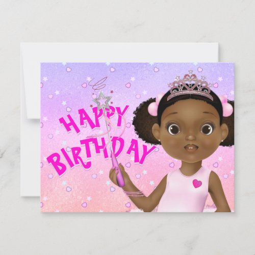 African American Fairy Princess Ballerina Poem Card