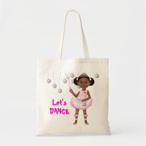 African American Fairy Princess Ballerina Tote Bag