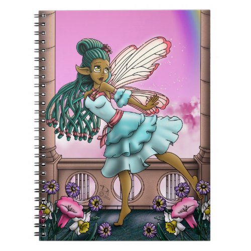 African American Fairy with Locs Notebook