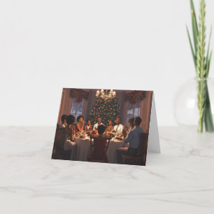 African American Family Gathering Christmas Card