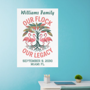 African American Family Legacy Reunion Flamingo Wall Decal