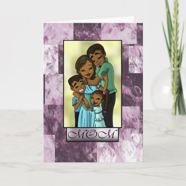 African American Family Mother's Day Card (Front)