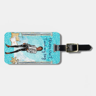 African American Fashion Girl luggage tag