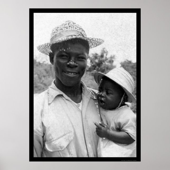 African American Father and Baby 1935 Poster (Front)