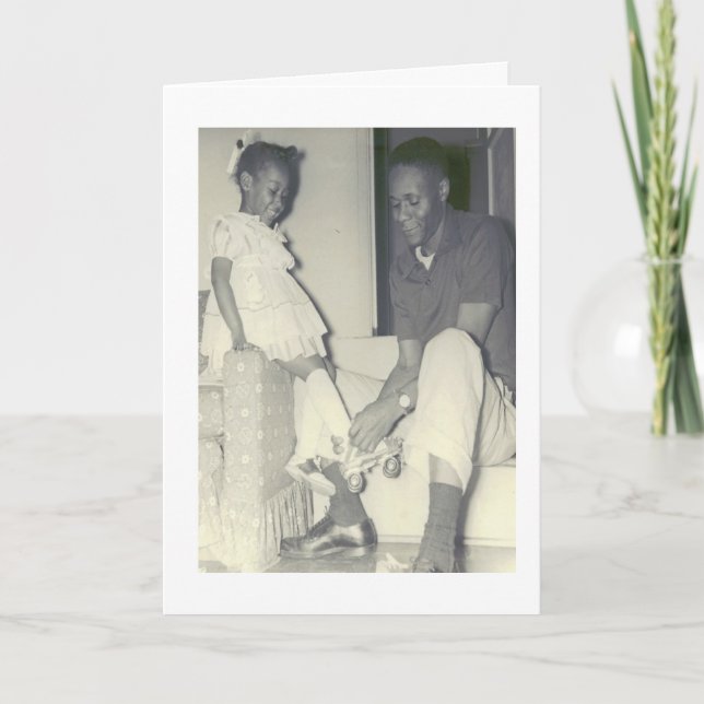 African-American Father and Daughter Birthday Card (Front)