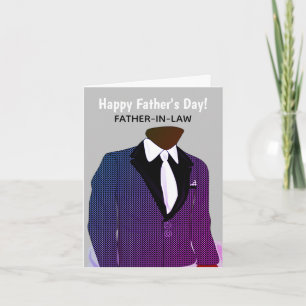 African American Father-in-law Suit Father's Day Card