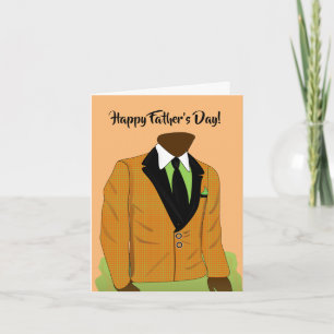African American Father's Day Classy Suit & Tie Card