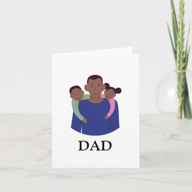 African American Father's Day Folded Card (Front)
