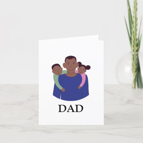 African American Fathers Day Folded Card