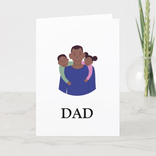 African American Fathers Day Folded Card 