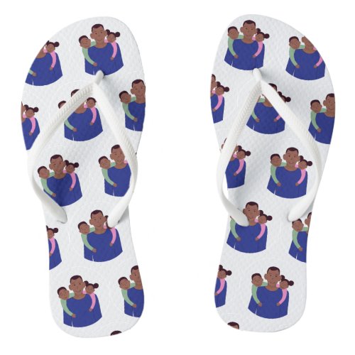 African American Fathers Day Pair of Flip Flops