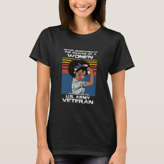 African American Female Army Veteran T-Shirt