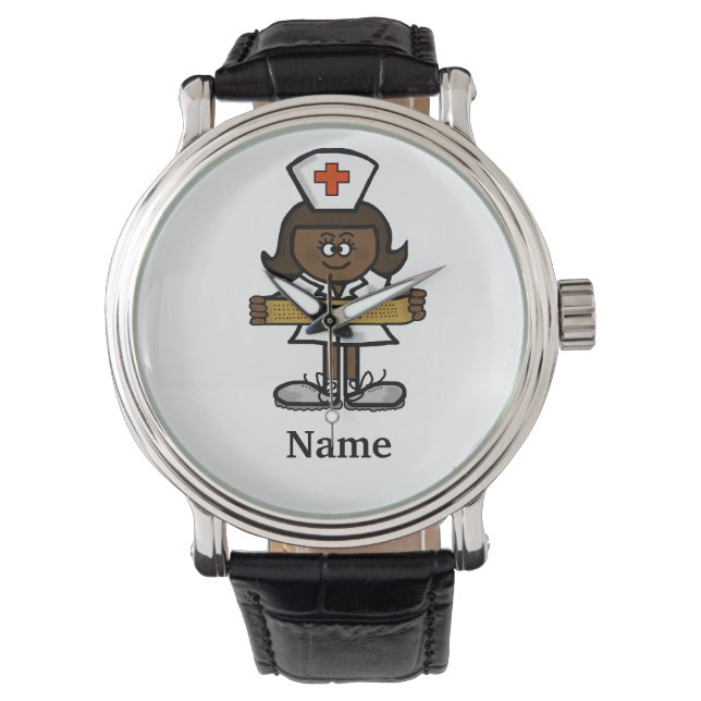 African-American Female Nurse Watch  Customize It! (Front)