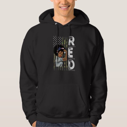 African American Female Veteran Support All Us Vet Hoodie