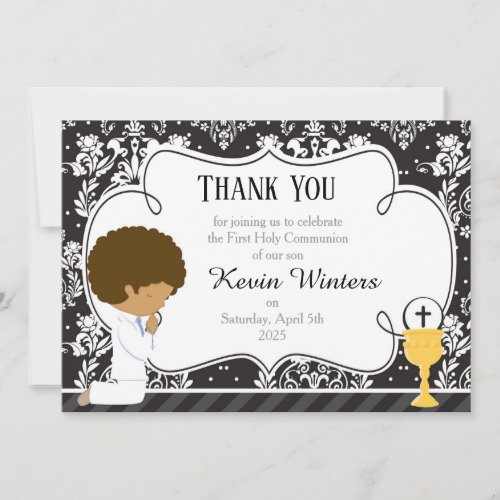 African American First Communion Damask