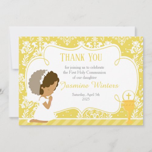 African American First Communion Damask