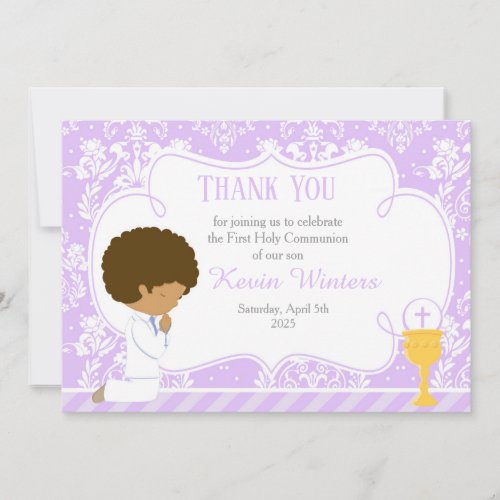 African American First Communion Damask