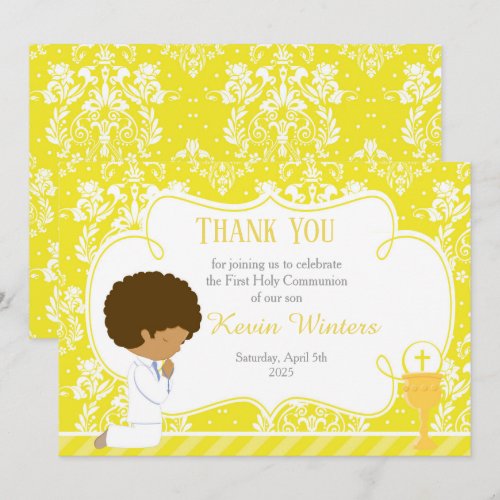 African American First Communion Damask