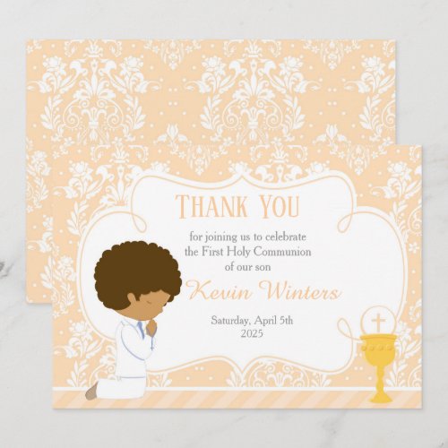 African American First Communion Damask