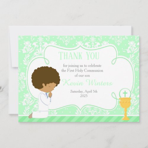 African American First Communion Damask