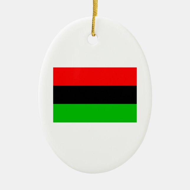 African American Flag Ceramic Ornament (Front)