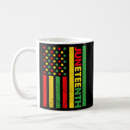 African American Flag Juneteenth Afro Coffee Mug